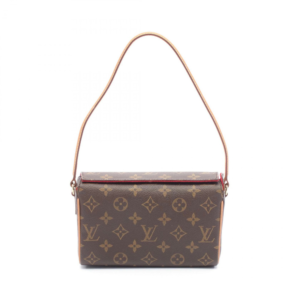 Louis Vuitton Recital Handbag Canvas Leather Monogram Brown